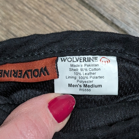 Men's Leather and Polar tech Winter Gloves by Wolverine NEAR NEW Size Medium - Picture 6 of 7
